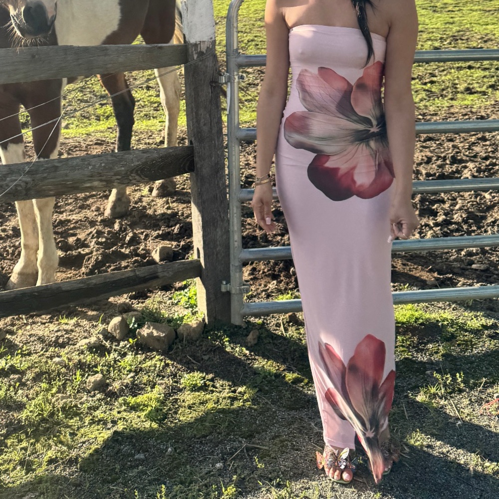 Windsor Pink Strapless Sheath Dress for Weddings